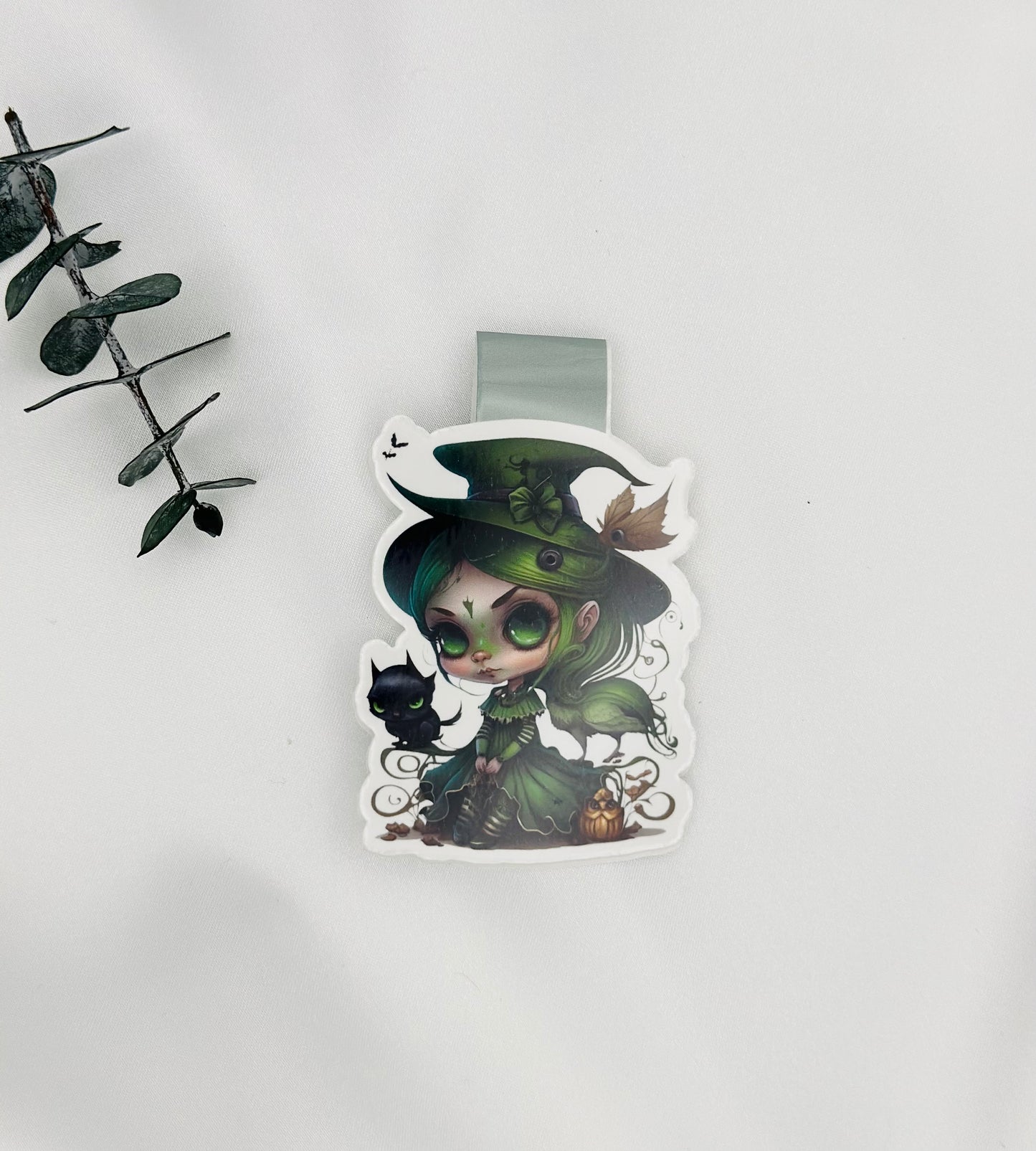 Green Witch Magnetic Bookmark
