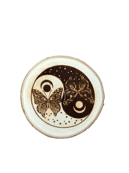 Yin Yang Butterfly Coaster
