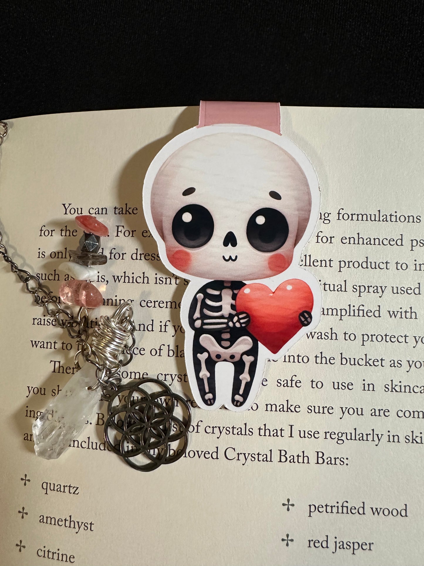 Skelly With Heart Magnetic Bookmark