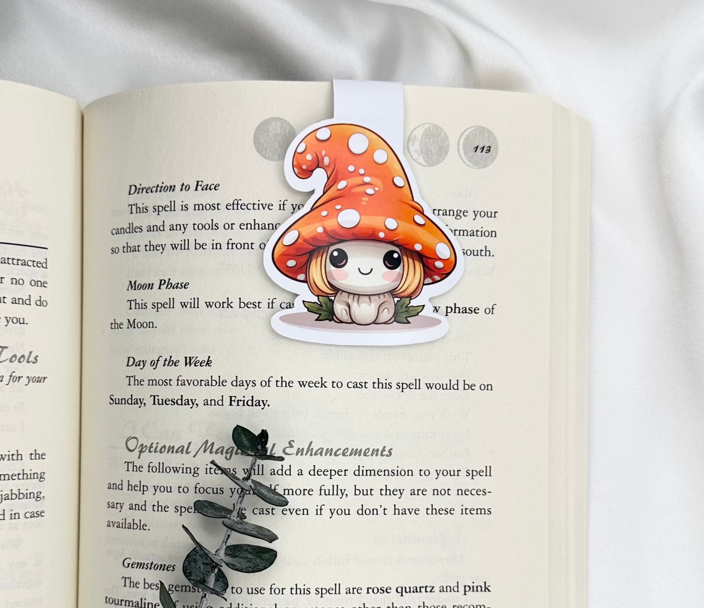 Cute Mushroom Magnetic Bookmark